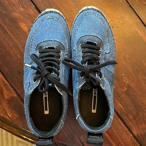 Alexander McQueen denim espadrille sneakers